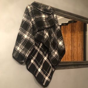 Black/White Poncho Cape